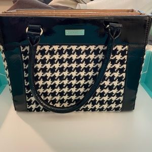 Kate Spade houndstooth and patent leather bag